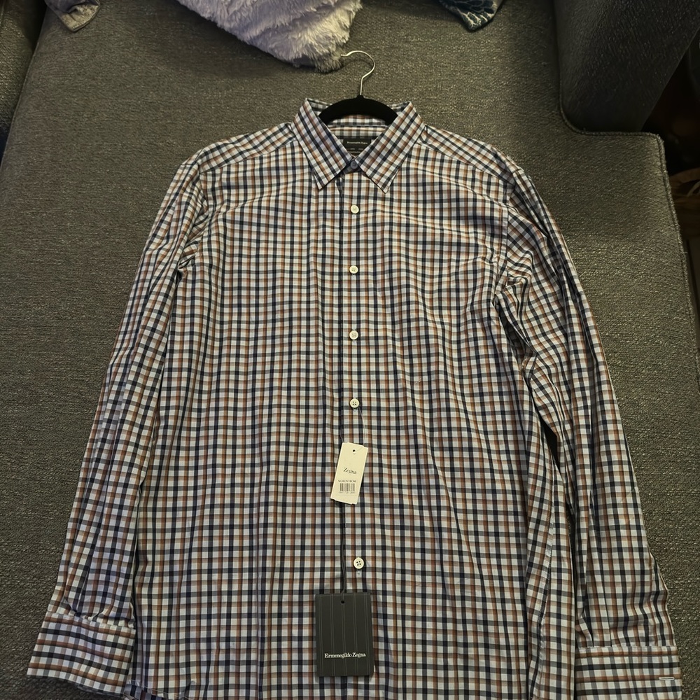 Eemenegildo Zegnna Checkered Men's Shirt